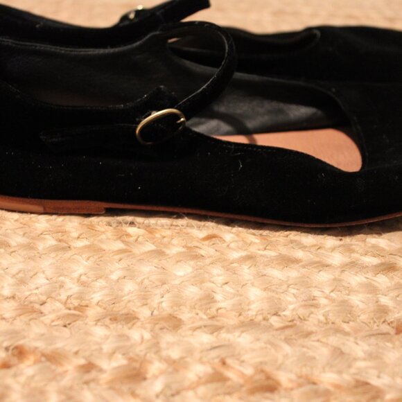 Doen Black Velvet Mary Janes Size 41 - Picture 6 of 8